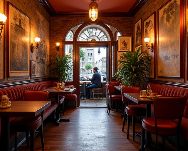 Ambiance de café cosy à Montmartre