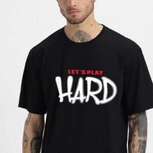 Let’s Play Hard (Oversized Men’s T-Shirt)