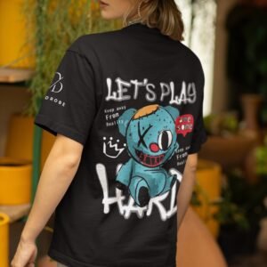 Lets play hard women oversized t shirt