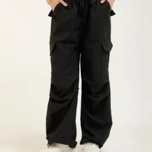 SIDE ADJUSTERS PARACHUTE PANTS BLACK