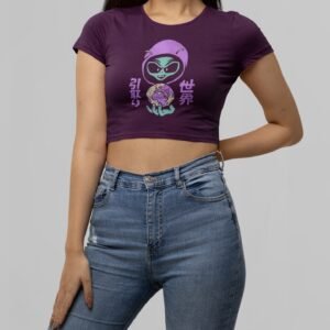 Purple Stylish crop top