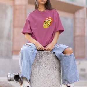 Pink Oversized T shirt For women